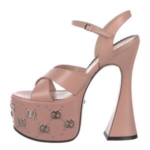 NWT Gucci Women's Perfect Pink Blush Platform Heels US 5, 10.